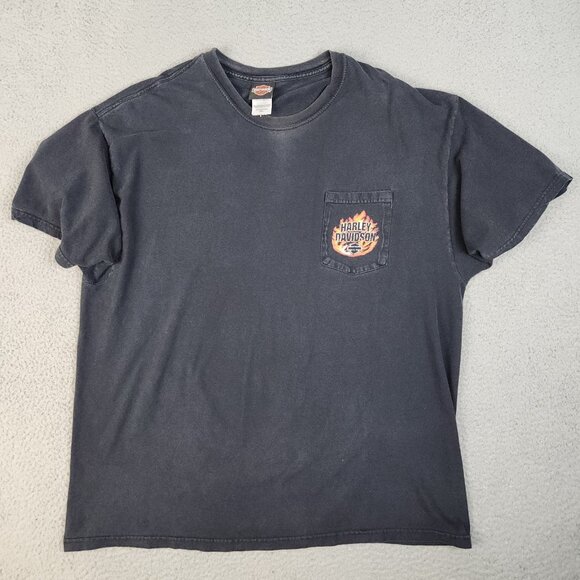 Harley Davidson Shirt Mens 2XL Kentucky Wildcat London Motorcycle Biker Pocket T - Picture 2 of 9